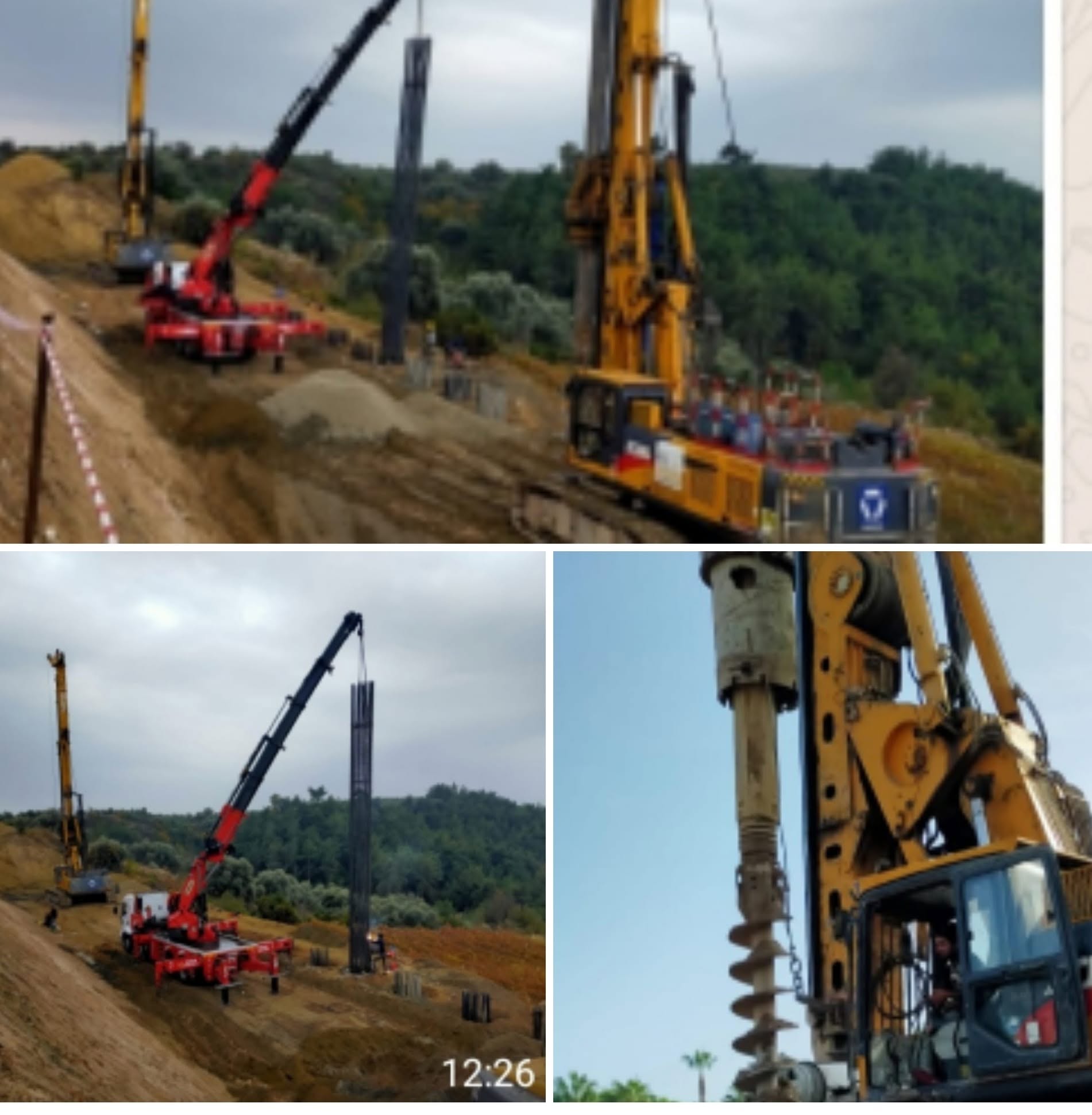 Tarsus Çamlıyayla yolu Ulaş Köyü Heyelan Kazıkları Türkiye - Eti Zemin